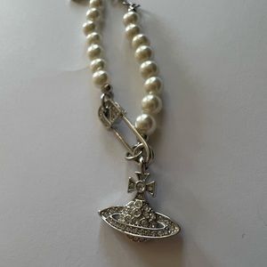 Silver Pearl Clothespin Bracelet